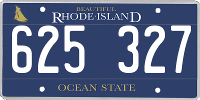 RI license plate 625327