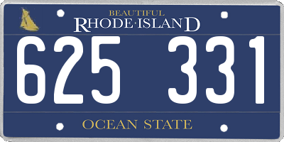 RI license plate 625331