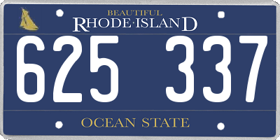 RI license plate 625337