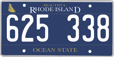 RI license plate 625338