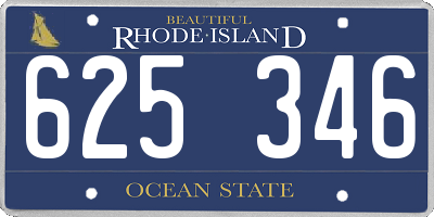 RI license plate 625346