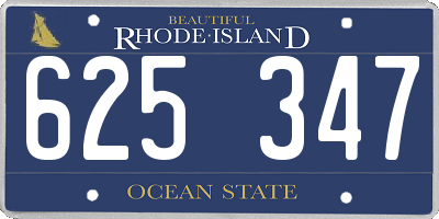 RI license plate 625347
