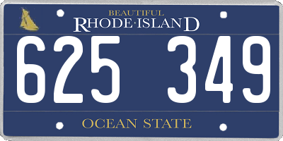 RI license plate 625349