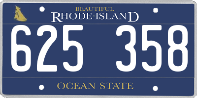 RI license plate 625358