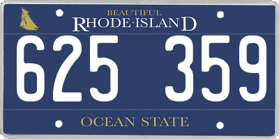 RI license plate 625359