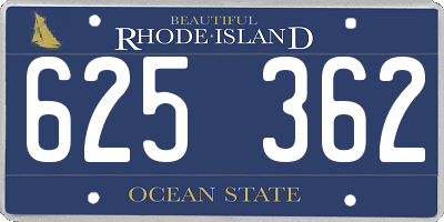 RI license plate 625362