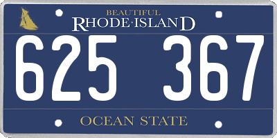 RI license plate 625367