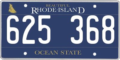 RI license plate 625368