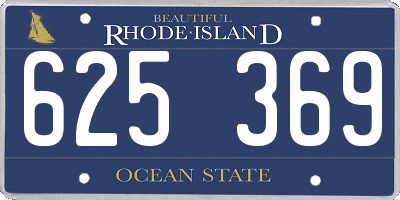 RI license plate 625369