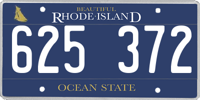 RI license plate 625372
