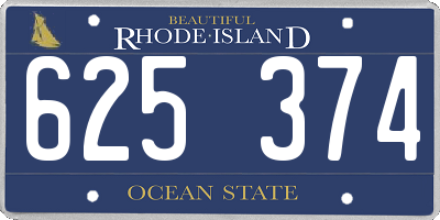 RI license plate 625374