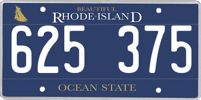 RI license plate 625375