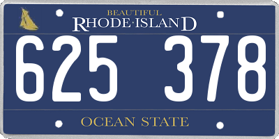 RI license plate 625378
