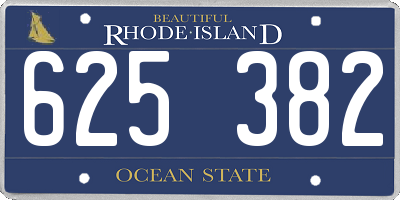 RI license plate 625382