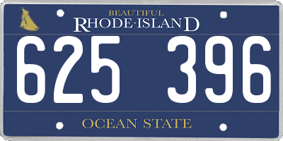 RI license plate 625396