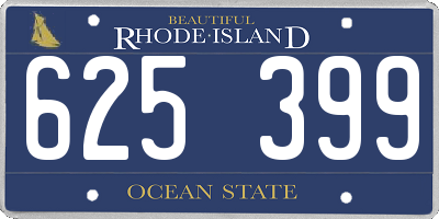 RI license plate 625399