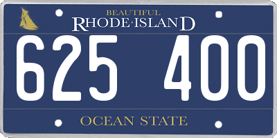 RI license plate 625400