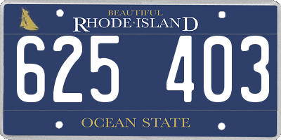 RI license plate 625403