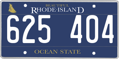 RI license plate 625404