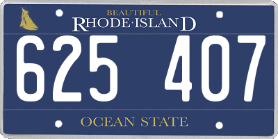 RI license plate 625407