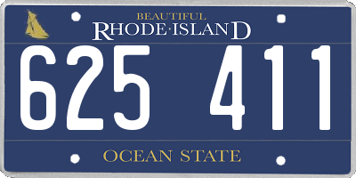 RI license plate 625411