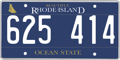 RI license plate 625414
