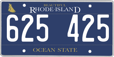 RI license plate 625425