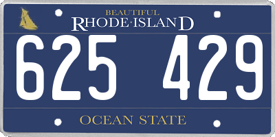RI license plate 625429