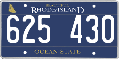 RI license plate 625430