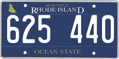 RI license plate 625440