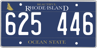 RI license plate 625446