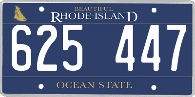 RI license plate 625447