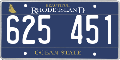RI license plate 625451