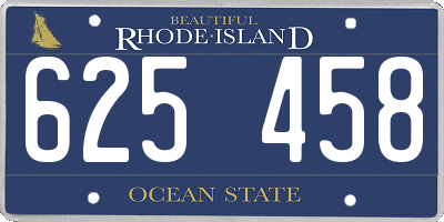 RI license plate 625458