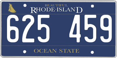 RI license plate 625459