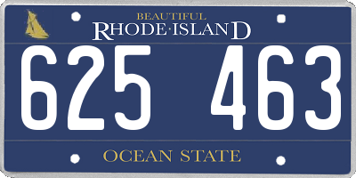 RI license plate 625463