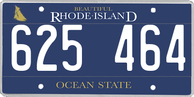 RI license plate 625464