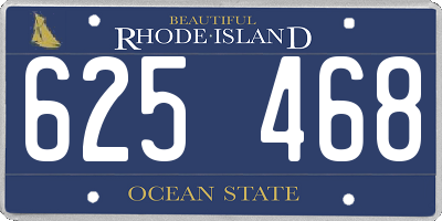 RI license plate 625468