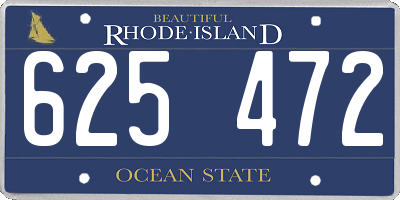 RI license plate 625472