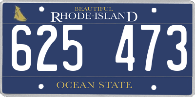 RI license plate 625473