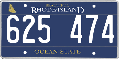 RI license plate 625474