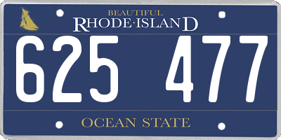 RI license plate 625477