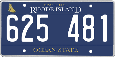 RI license plate 625481