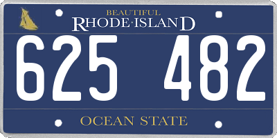 RI license plate 625482