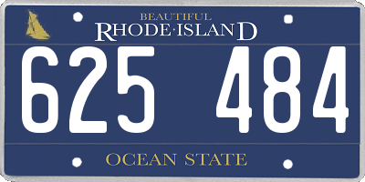 RI license plate 625484