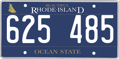 RI license plate 625485