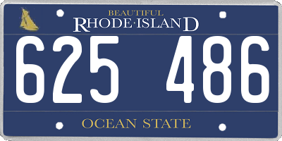 RI license plate 625486
