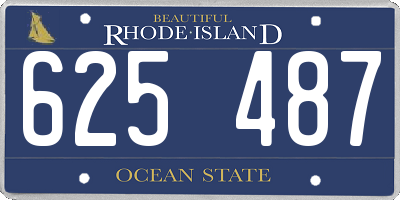 RI license plate 625487
