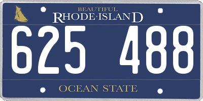 RI license plate 625488