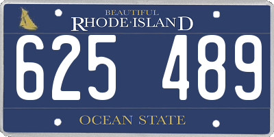 RI license plate 625489